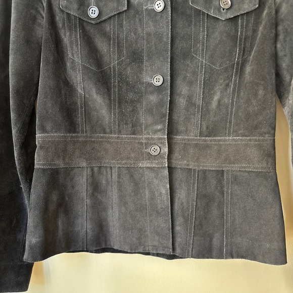Theory Black Suede Jacket - Picture 6 of 10
